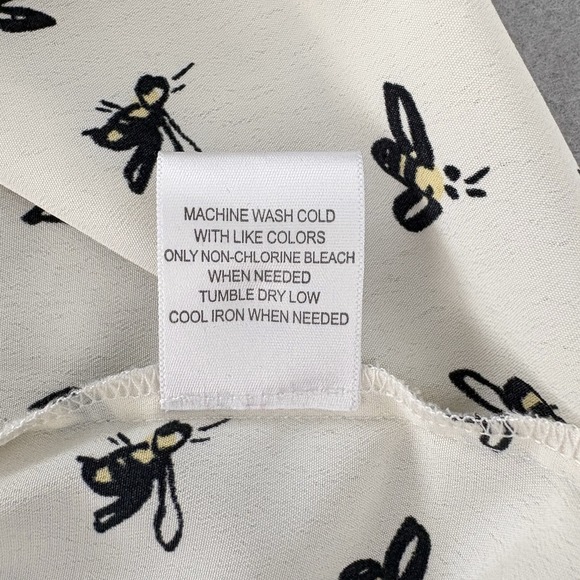 ModCloth Bee Print Top Women S Blouse Whimsical Garden Fairy - Picture 4 of 8